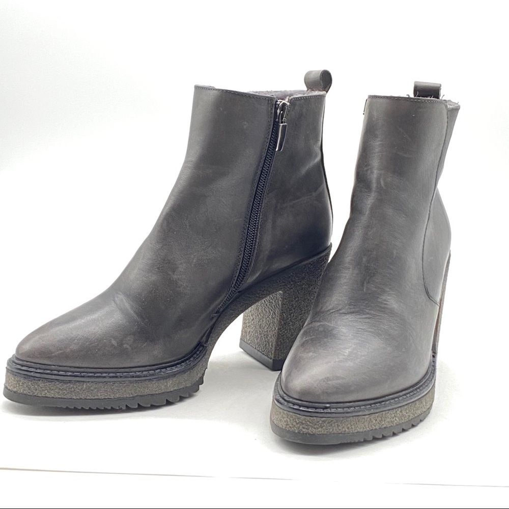 Italian Lined Winter Block Heel Ankle Boots